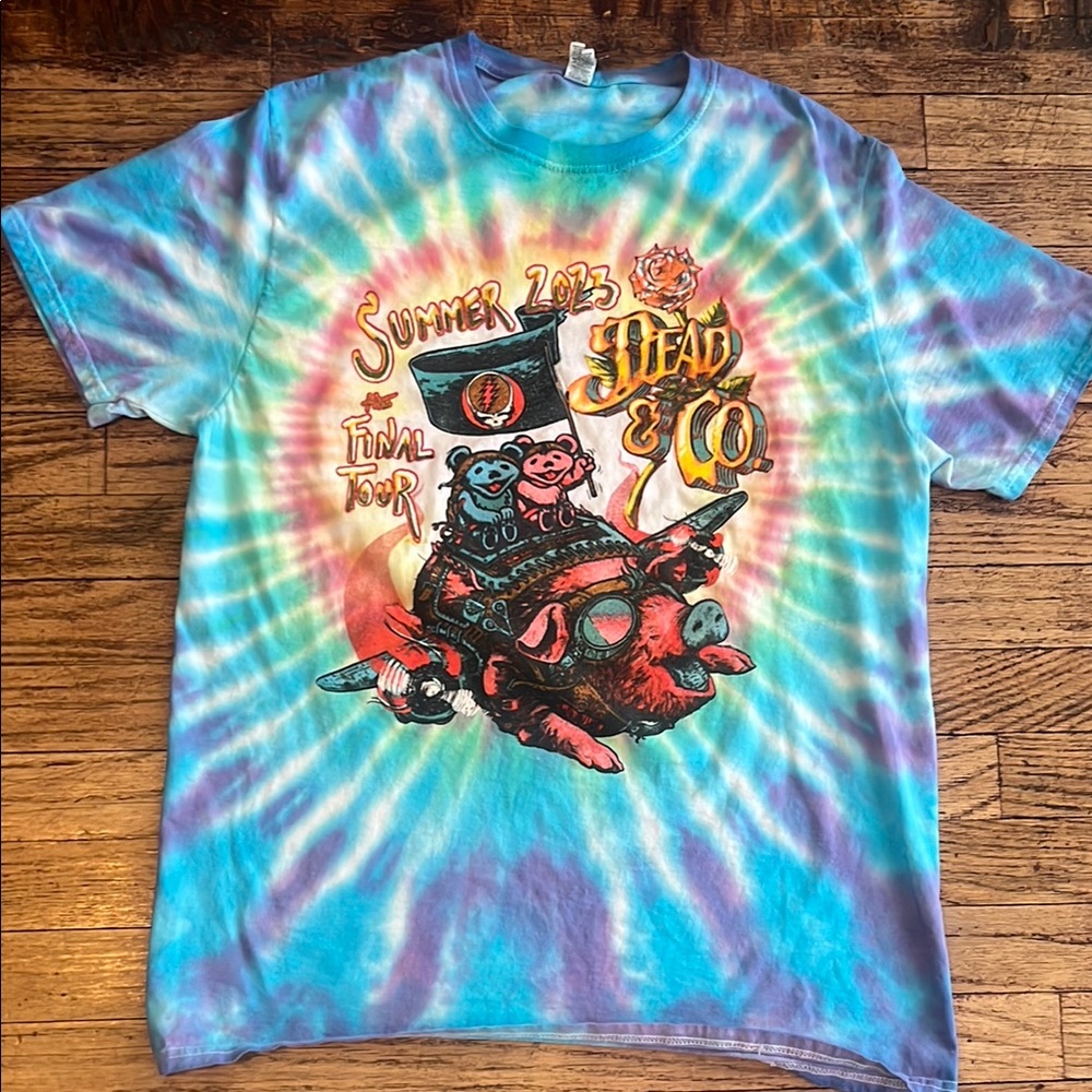 Dead & Co 2023 Graphic T-Shirt Final Tour Grateful Dead Tie Dye Dancing Bears L